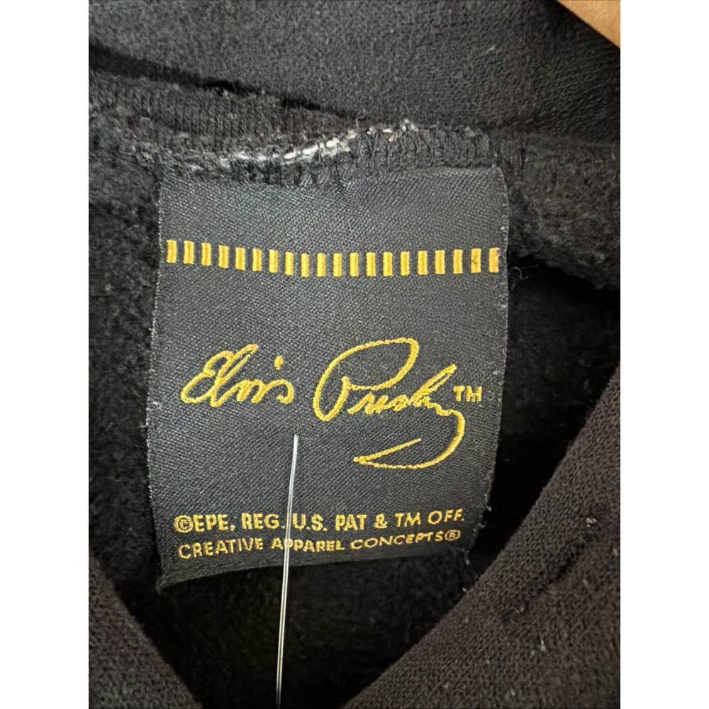 Elvis Presley Black Kangaroo Pocket Elvis Image Fleece Hoodie #1581 Size XXXL - Picture 3 of 4